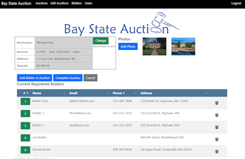 Bay State Auction